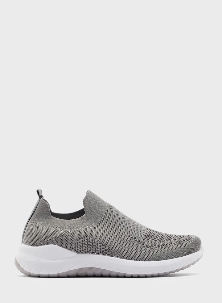 Breathable Knit Pull On Comfort Sneakers