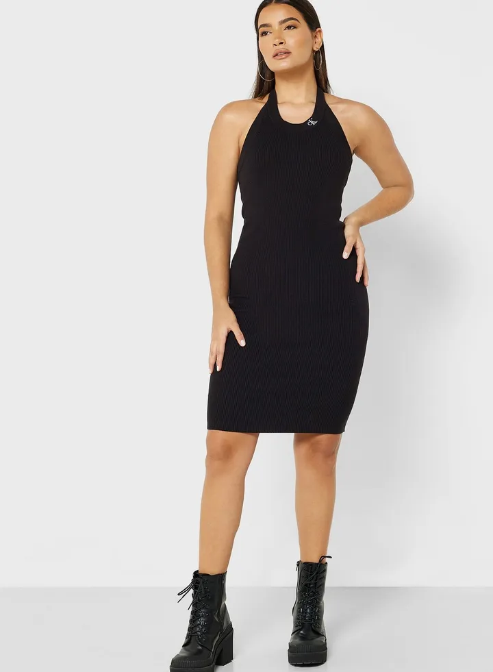 Crew Neck Knitted Dress