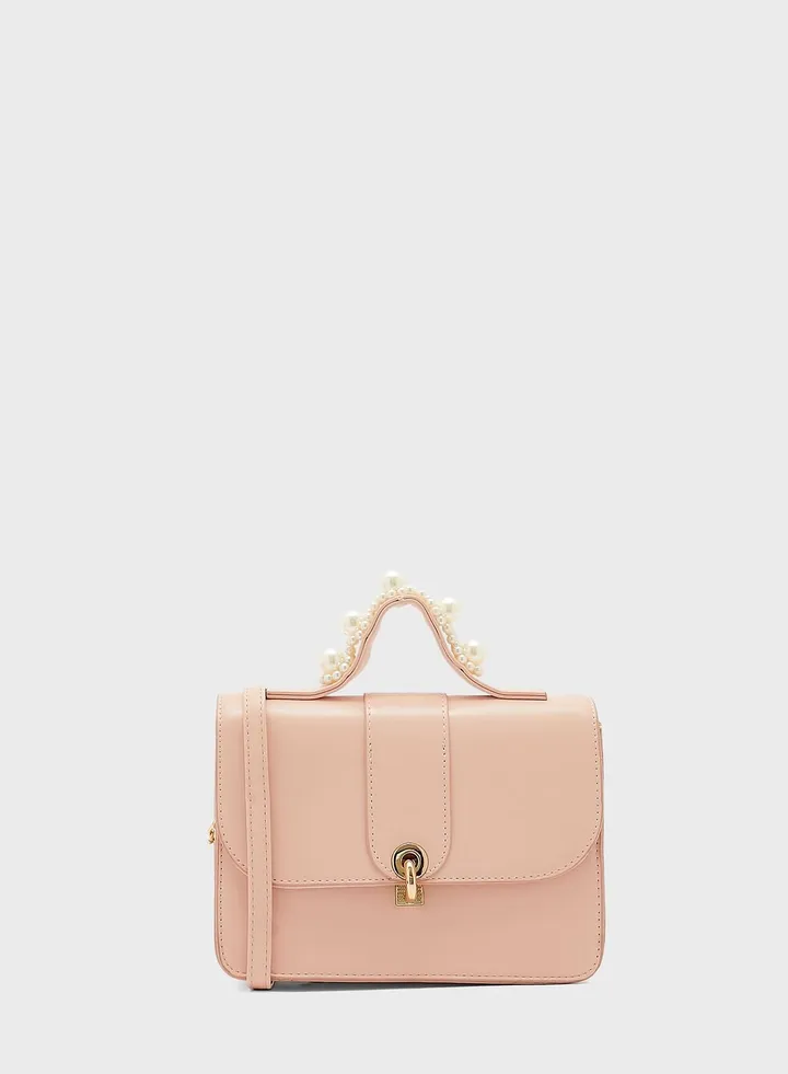 Pearl Handle Satchel Bag