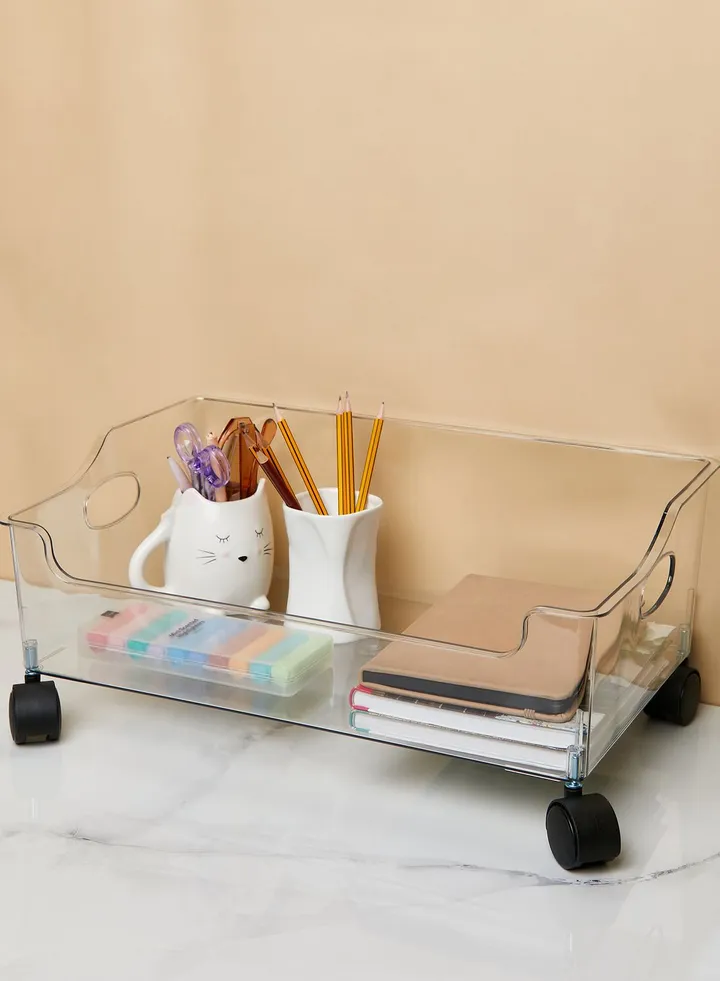 Stationery Storage Holder With Wheels