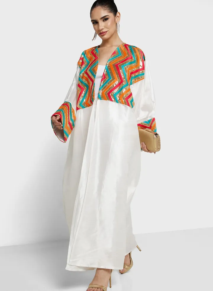 Embroidered Detail Abaya