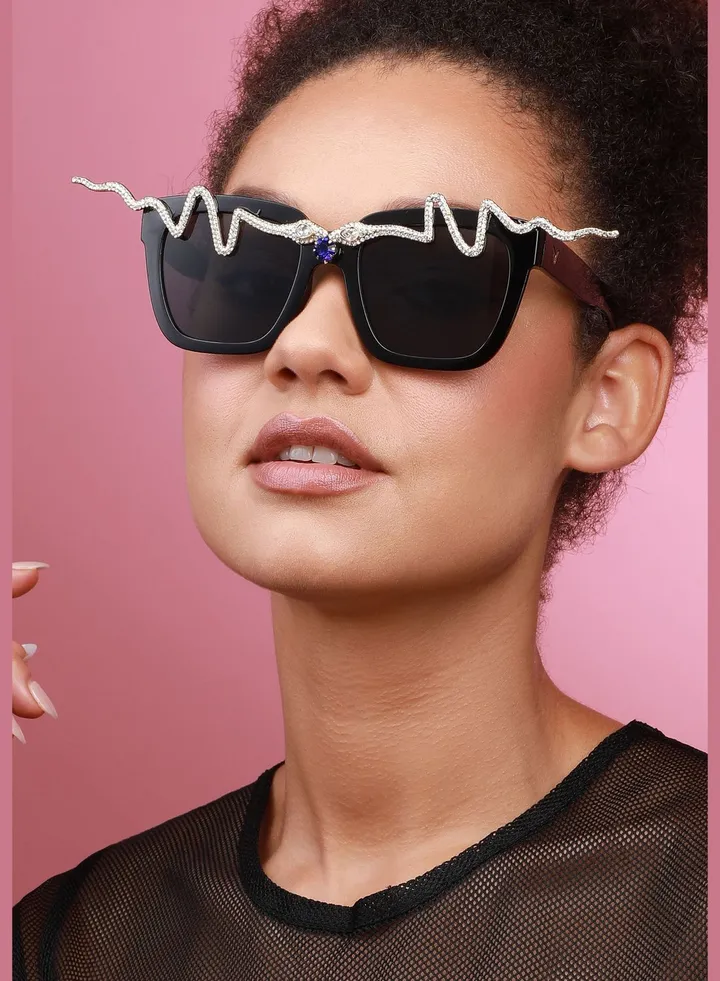 Trendy Designer Stone Western Wear Sunglass For Women