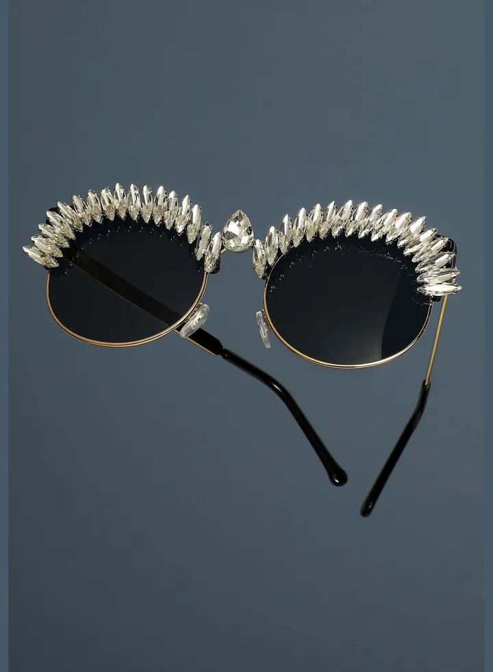 Trendy Designer Stone Western Wear Sunglass For Women