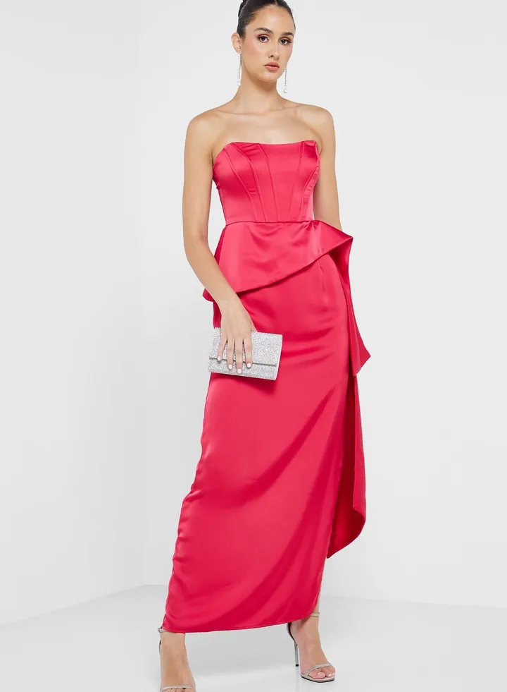 Bardot Side Slit Dress