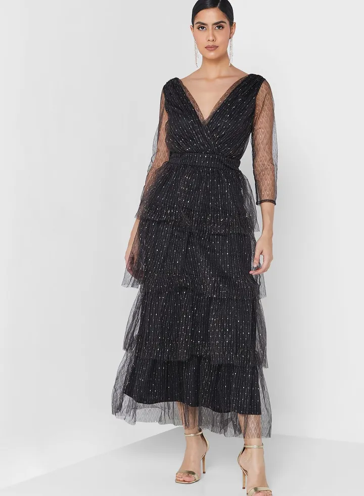 Layered Ruffle Dress