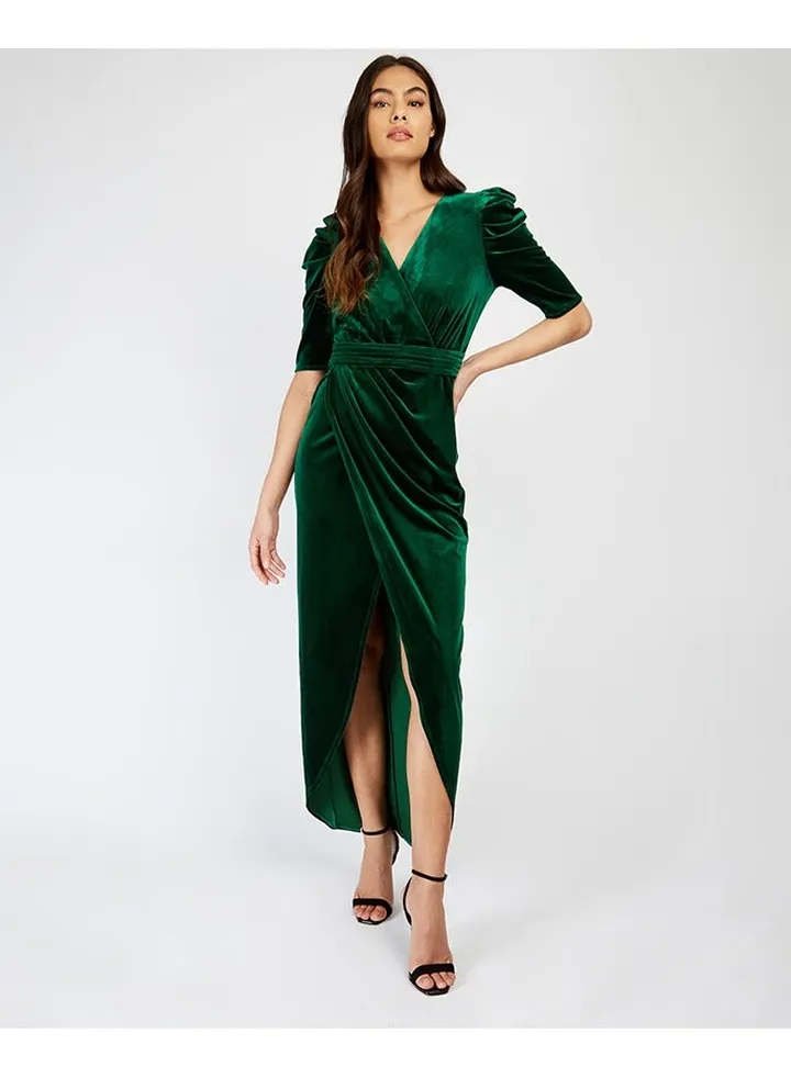 Little Mistress Emerald Velvet Maxi