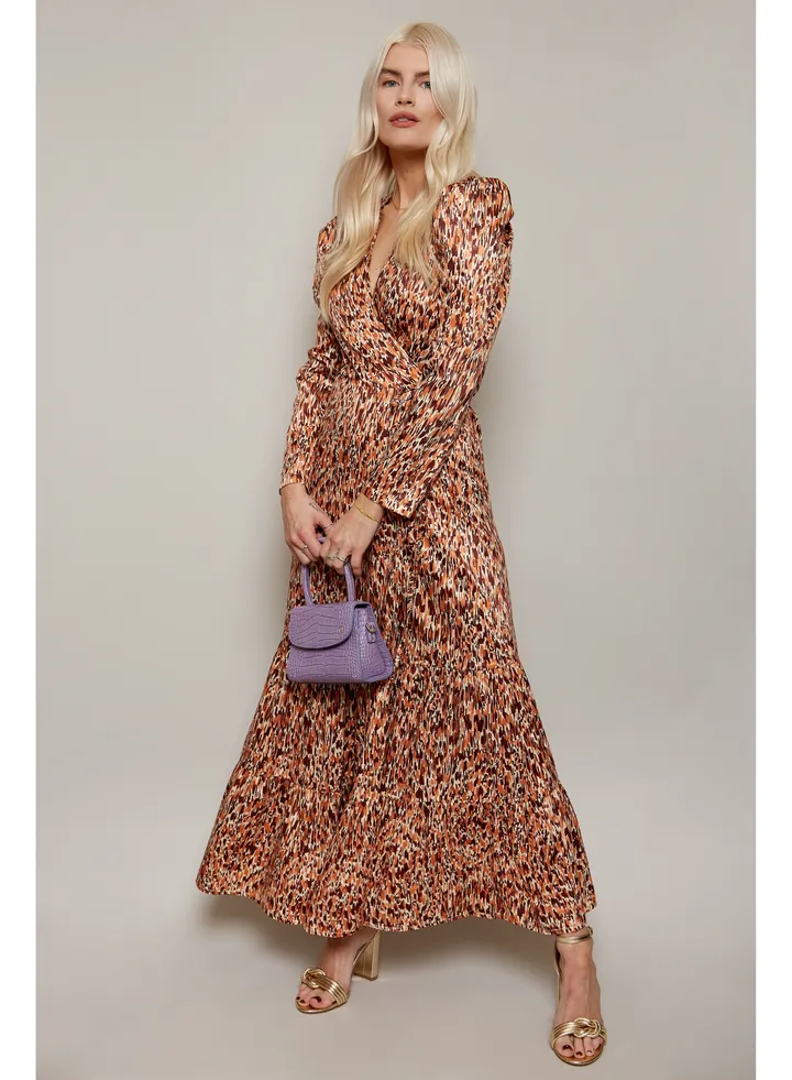 Little Mistress Floral Midi Wrap Dress