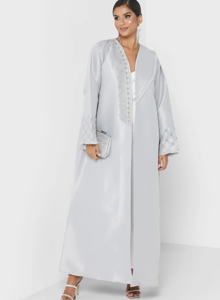 Embellished Fringe Detail Abaya
