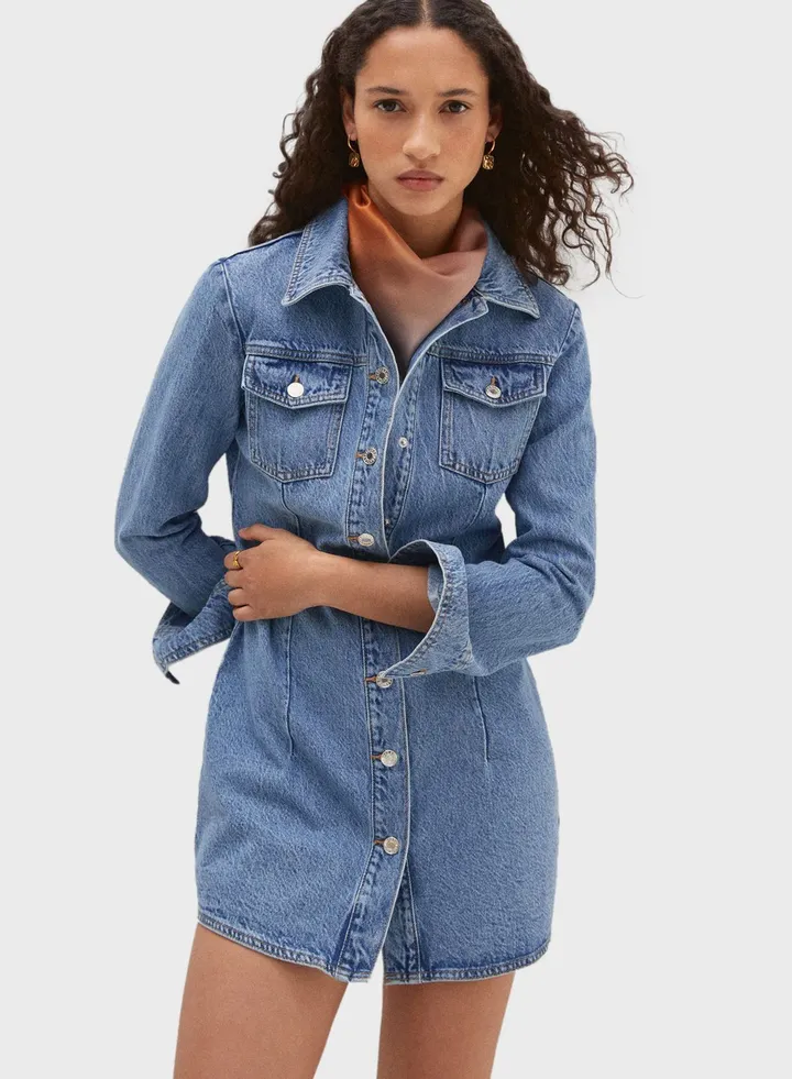 Pocket Detail Denim Dress
