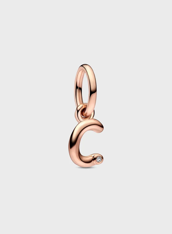 Letter C Script Alphabet Dangle Charm