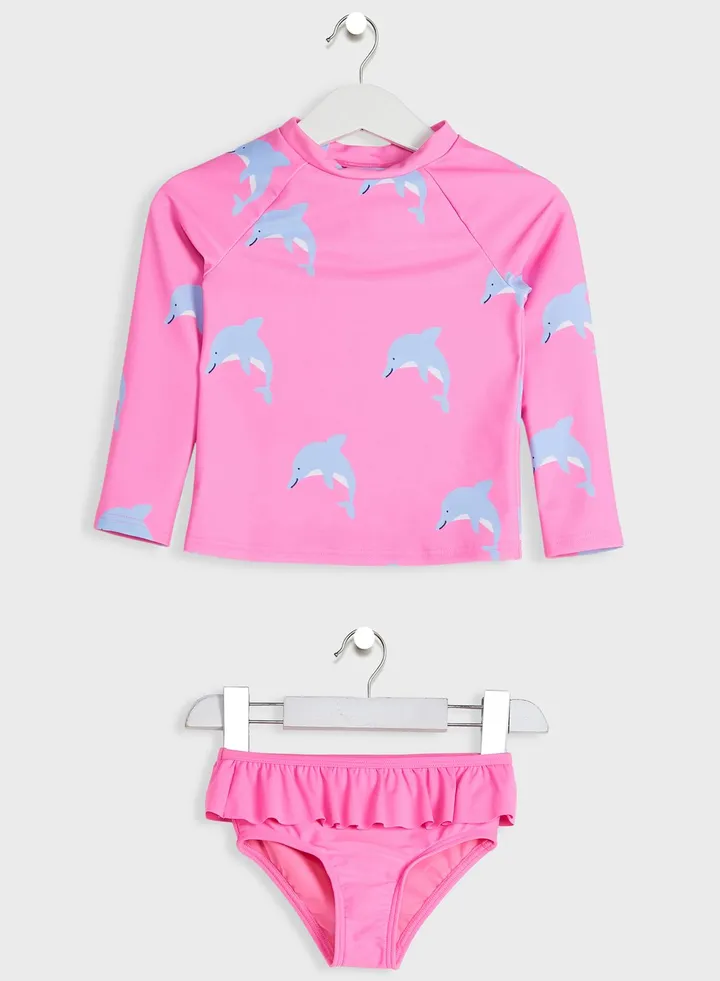 Kids 2 Piece Dolphin Swim Set
