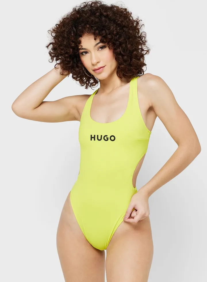 Cut-out Detail High Leg Swimsuit