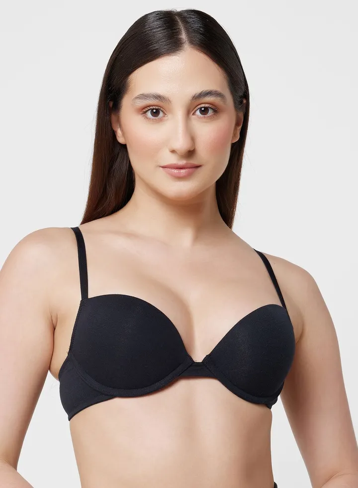 Strap Detail Plunge Bra