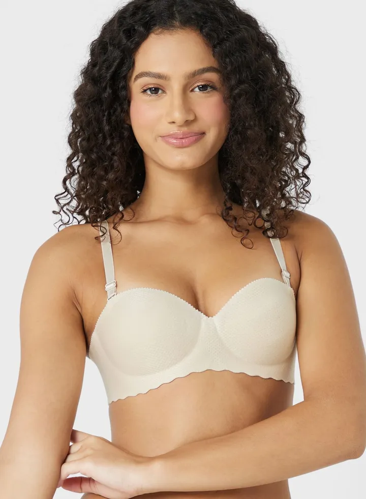 Scallop Hem Seamless Bra