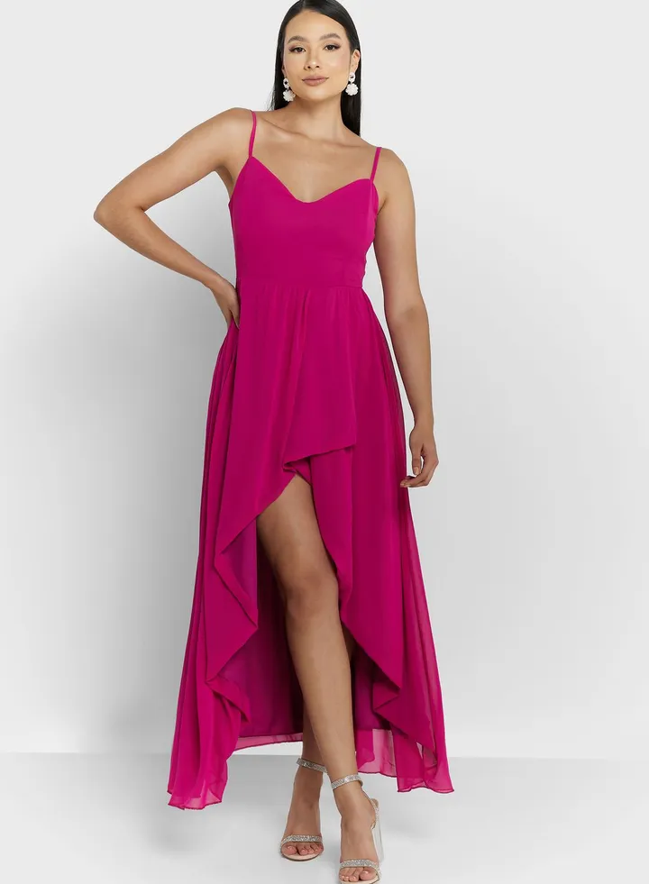 Strappy High Low Dress
