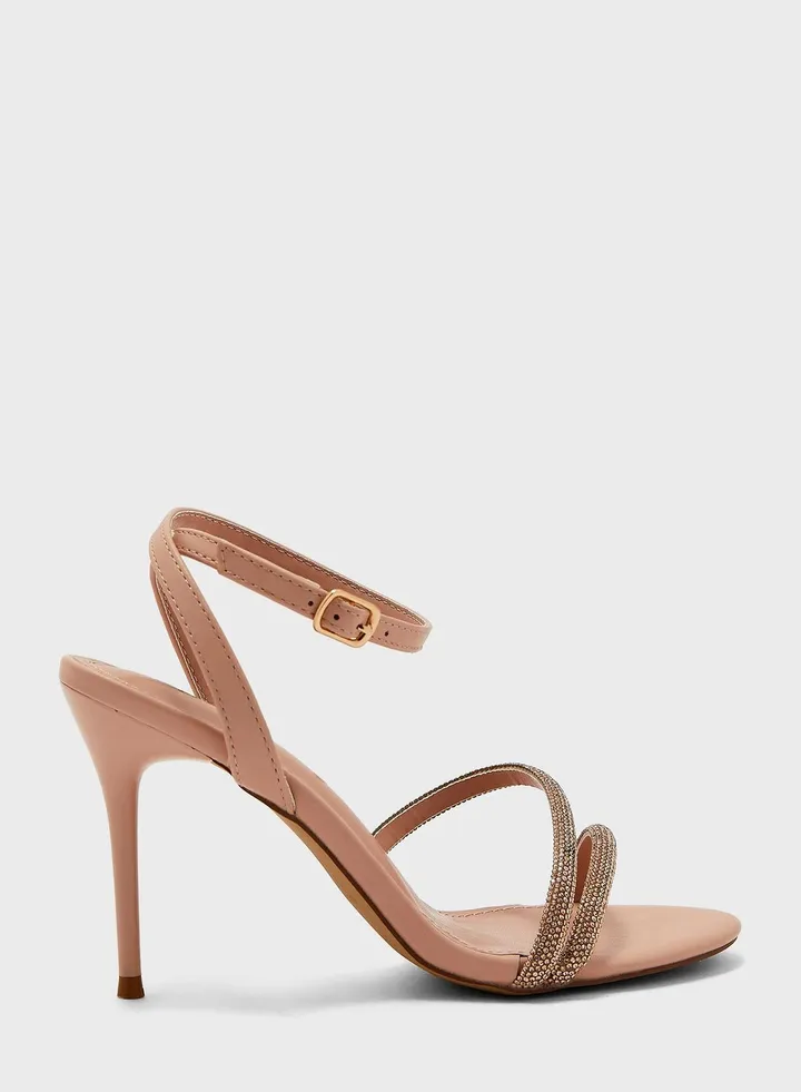 Diamante Double Strap Sandal