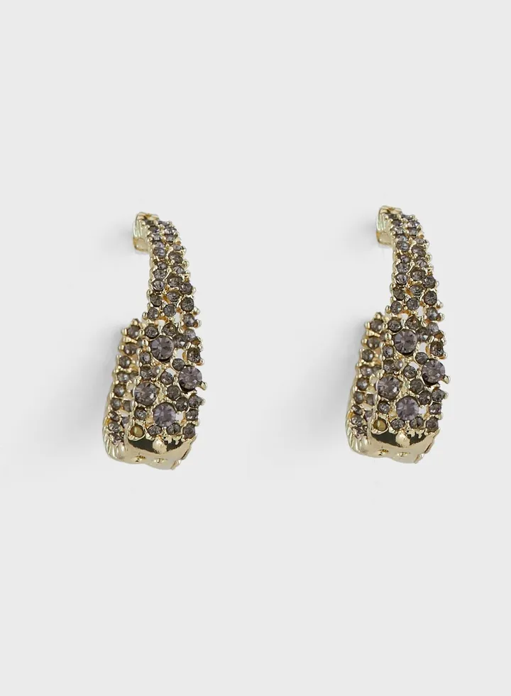 Lsilke Rhinestone Creol Earrings