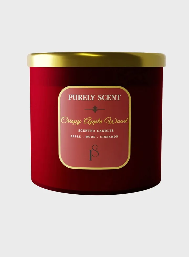 Crispy Apple Wood 100% Soy Wax Candle