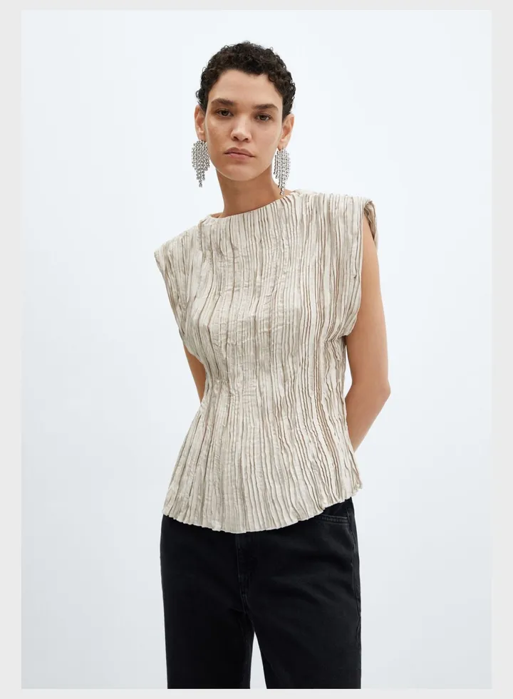 Crew Neck Ribbed Top