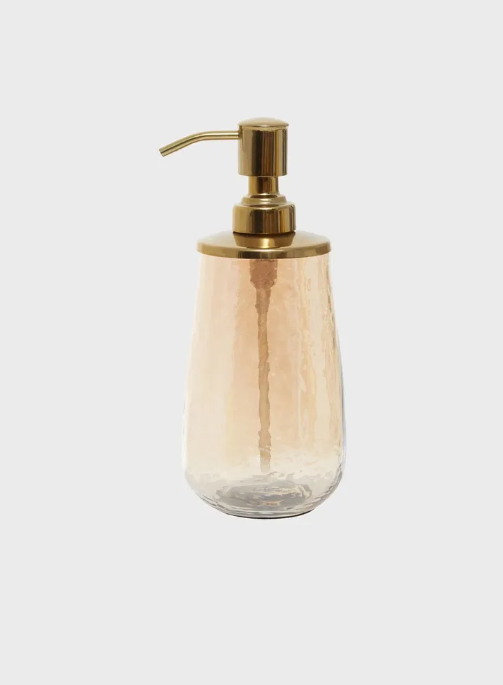 Allegra Gold Glass Soap Dispenser