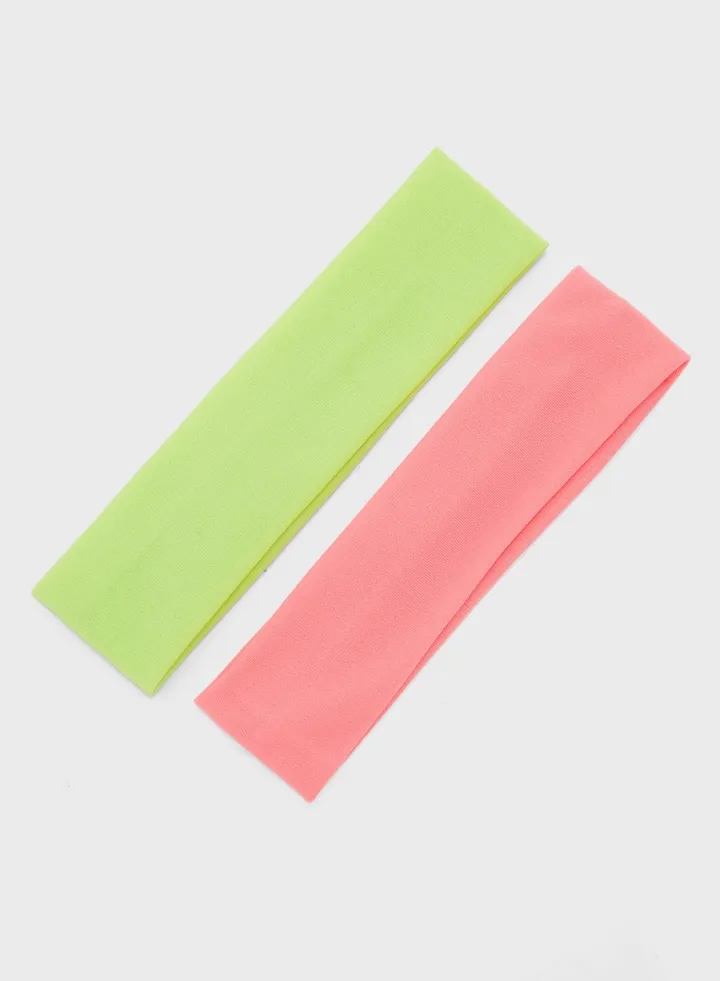 2 Pack Sporty Jersey Stretch Headband