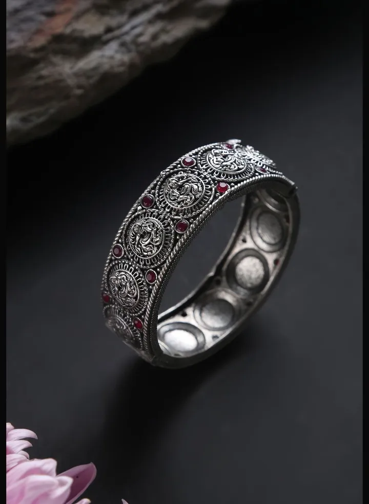 Silver-Plated Kada Bracelet