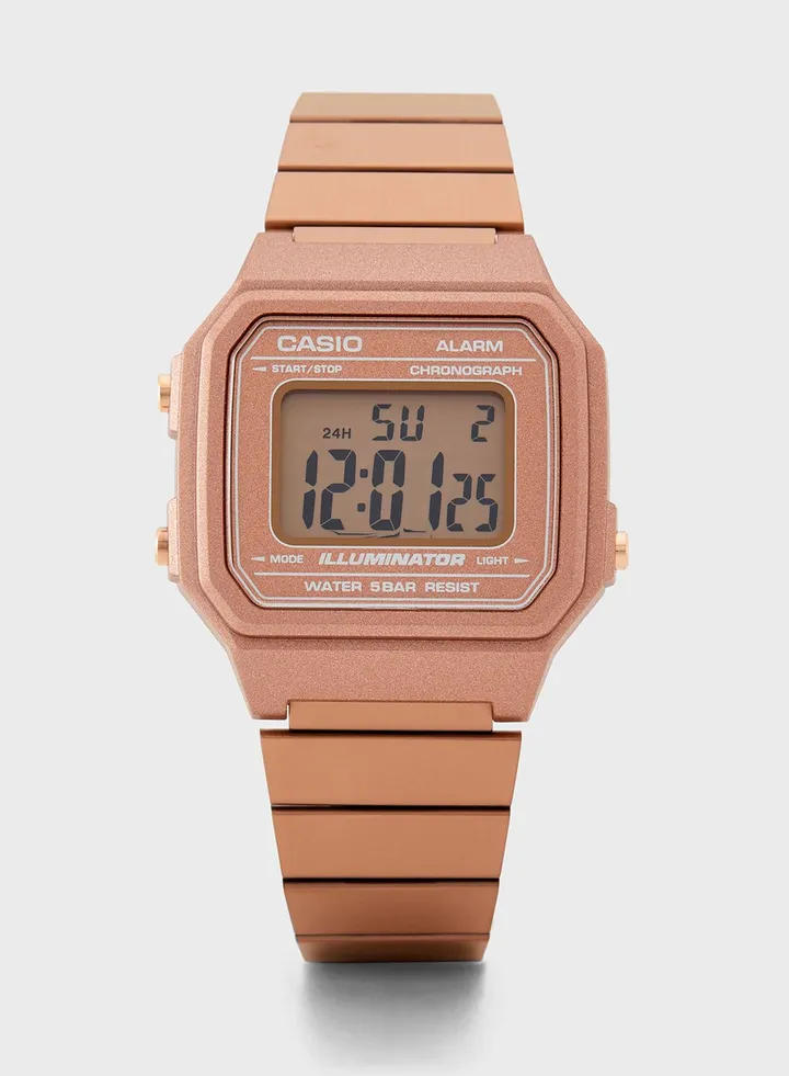 Classic Steel Strap Digital Watch