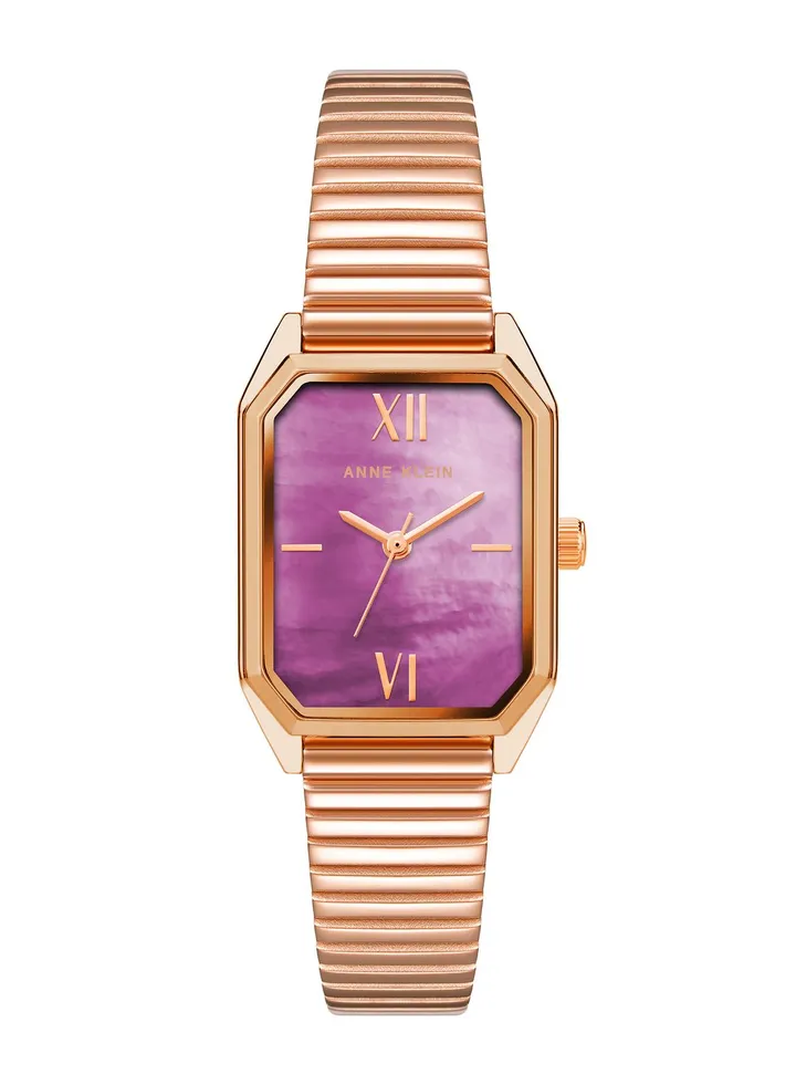 Purple Compliant Gold Octagon Watch