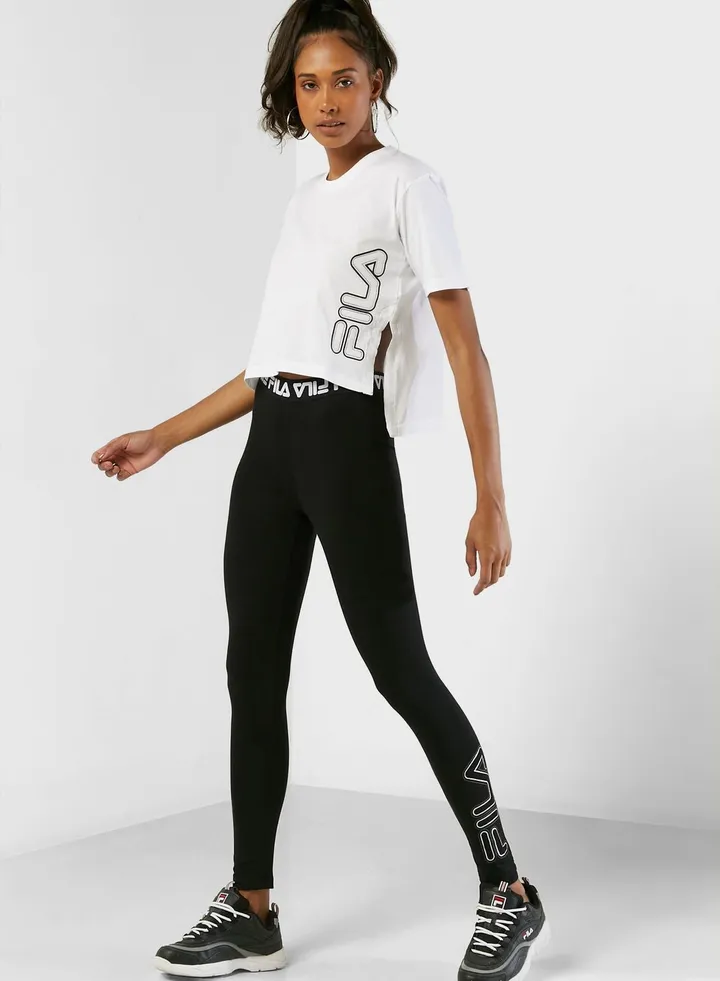 Logo Tape Waist Leggings