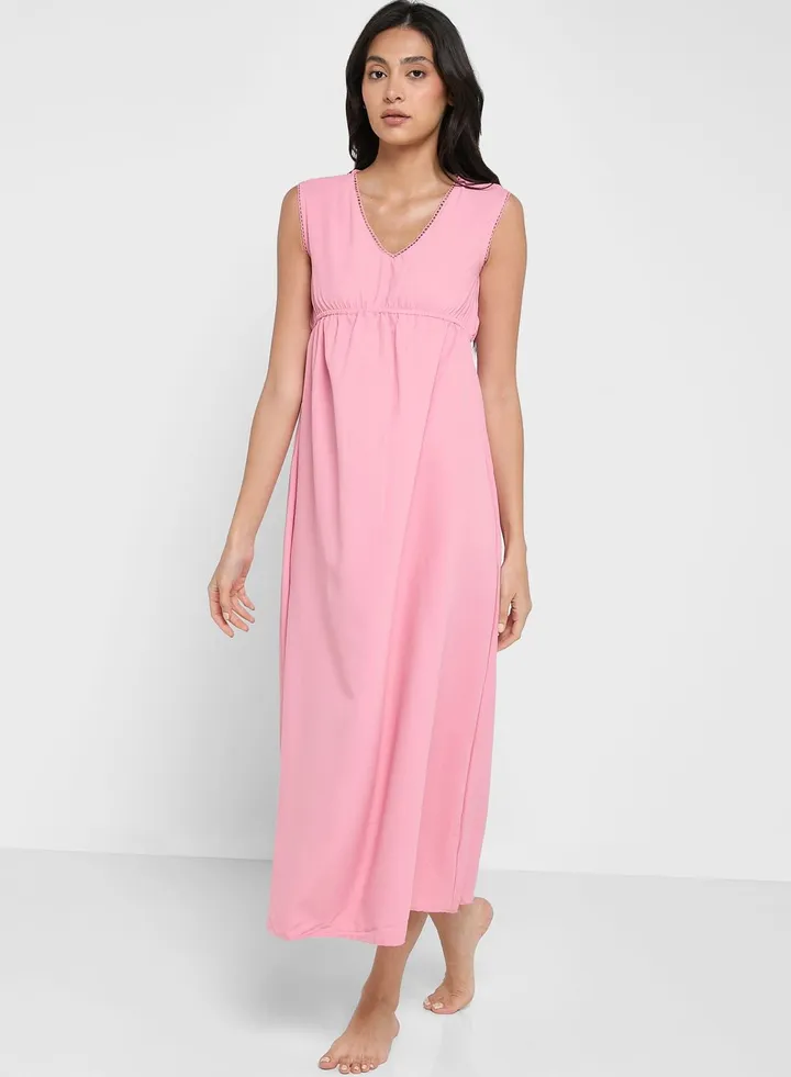 Scallop Lace Trim Nightie