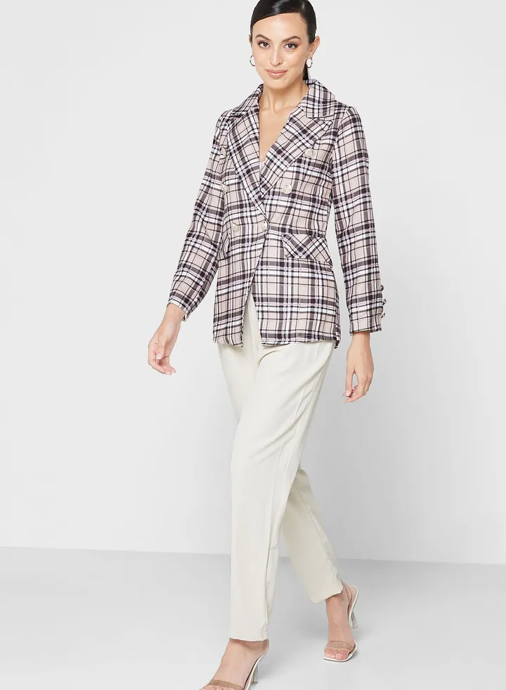 Straight Cut Pleated Pants
