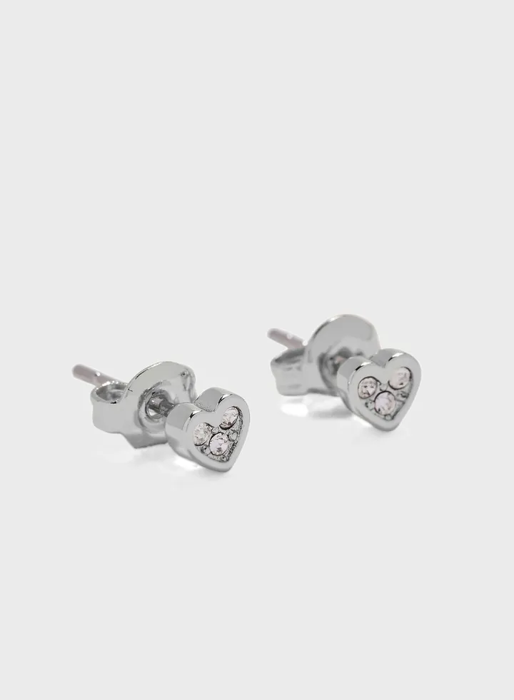 Neena Nano Heart Stud Earrings