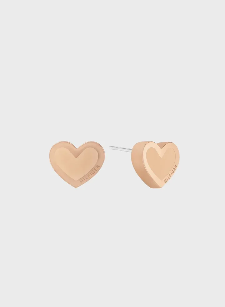 Enamel Hearts Earrings