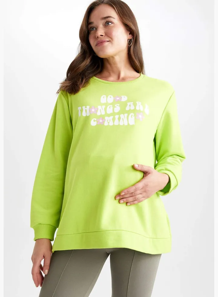 Woman Maternity Wear Knitted Tops Long Sleeve