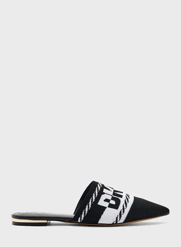 Monogram Detailed Mules