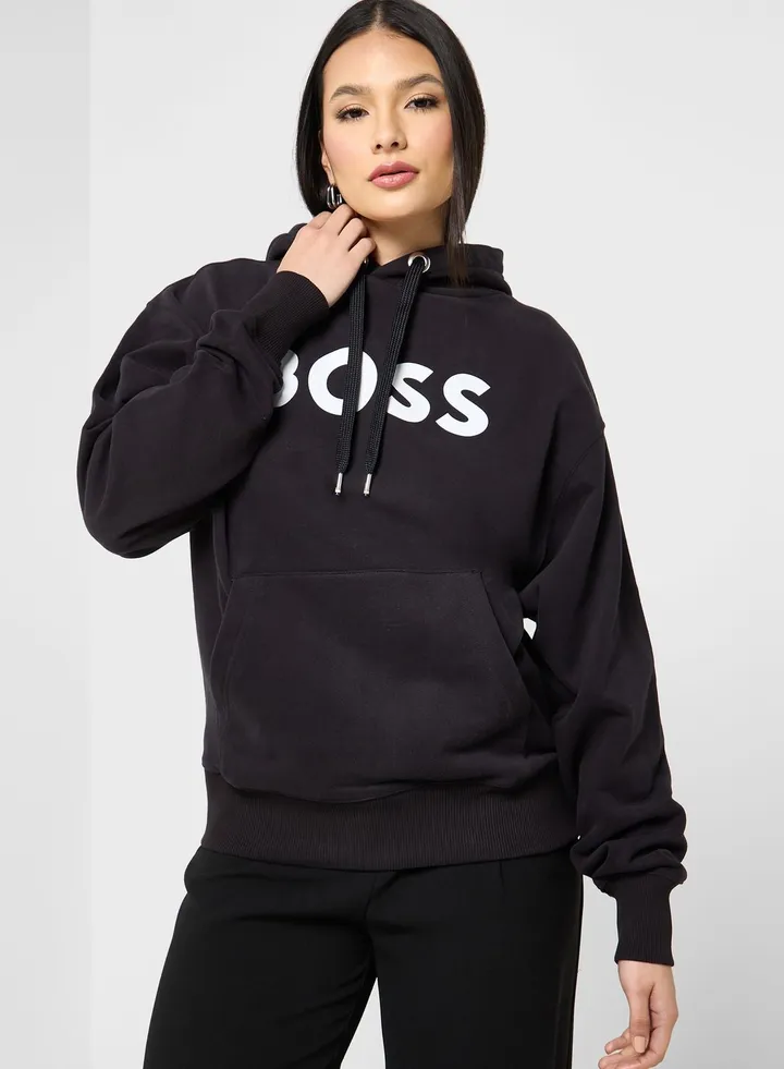 Pocket Detail Logo Hoodie