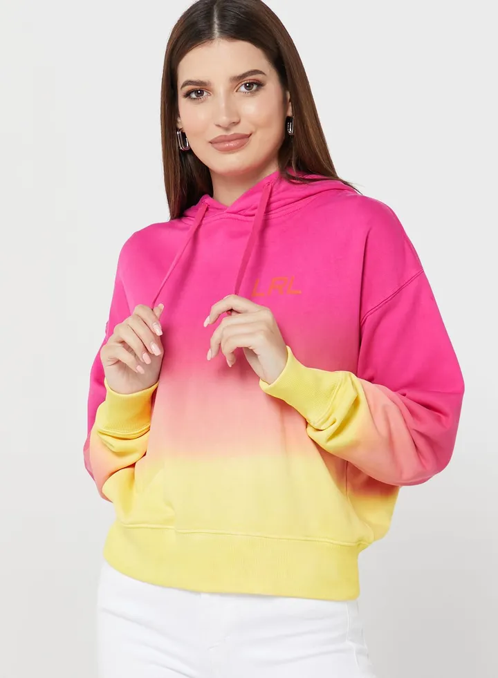 Contrast Detail Pullover Hoodie