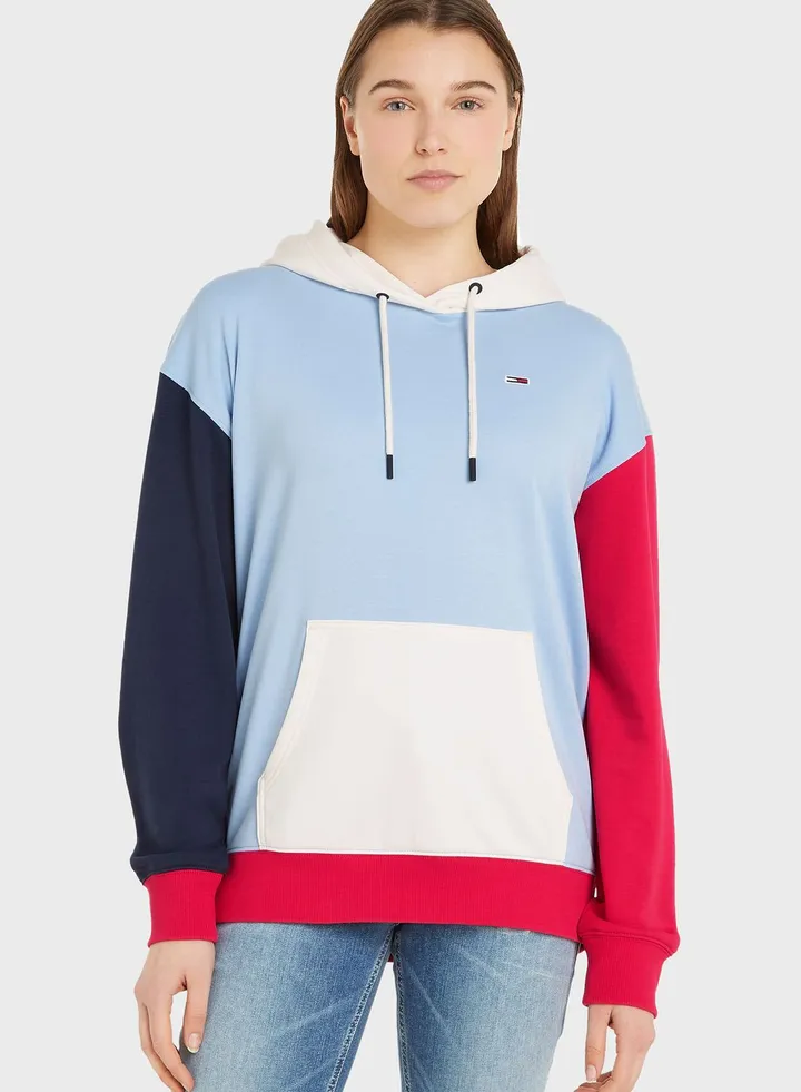 Contrast Detail Hoodie