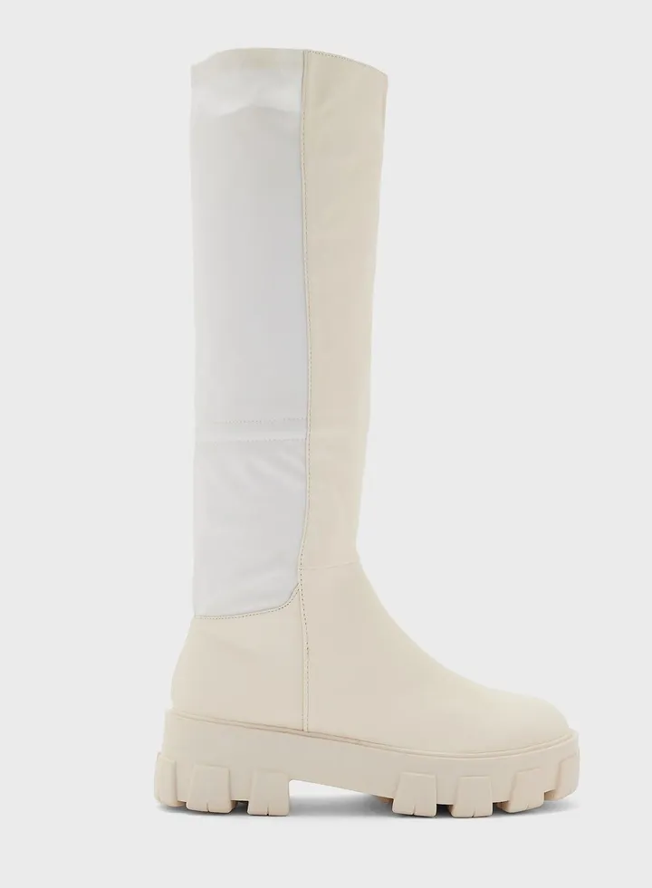Chunky High Knee Boots