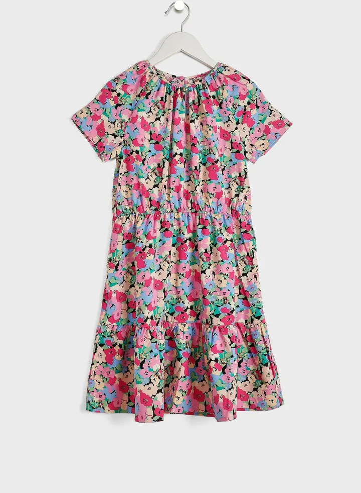 Kids Flower Print Dress