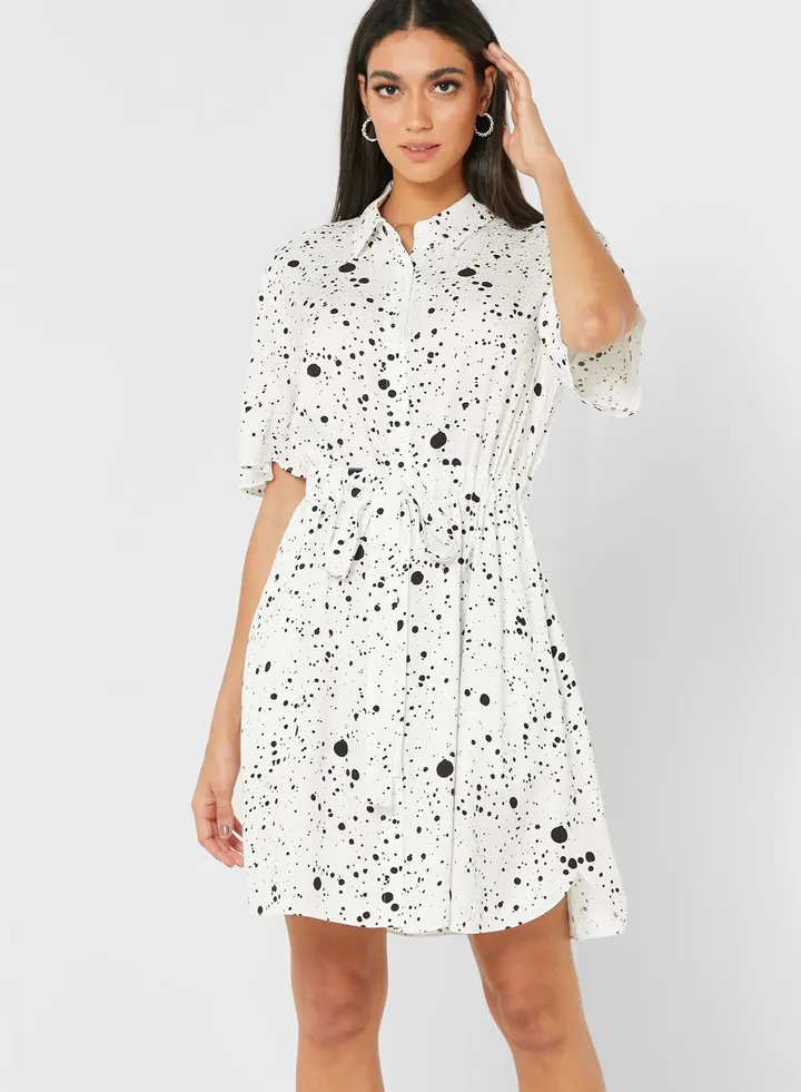 Floral Print Shirt Dress