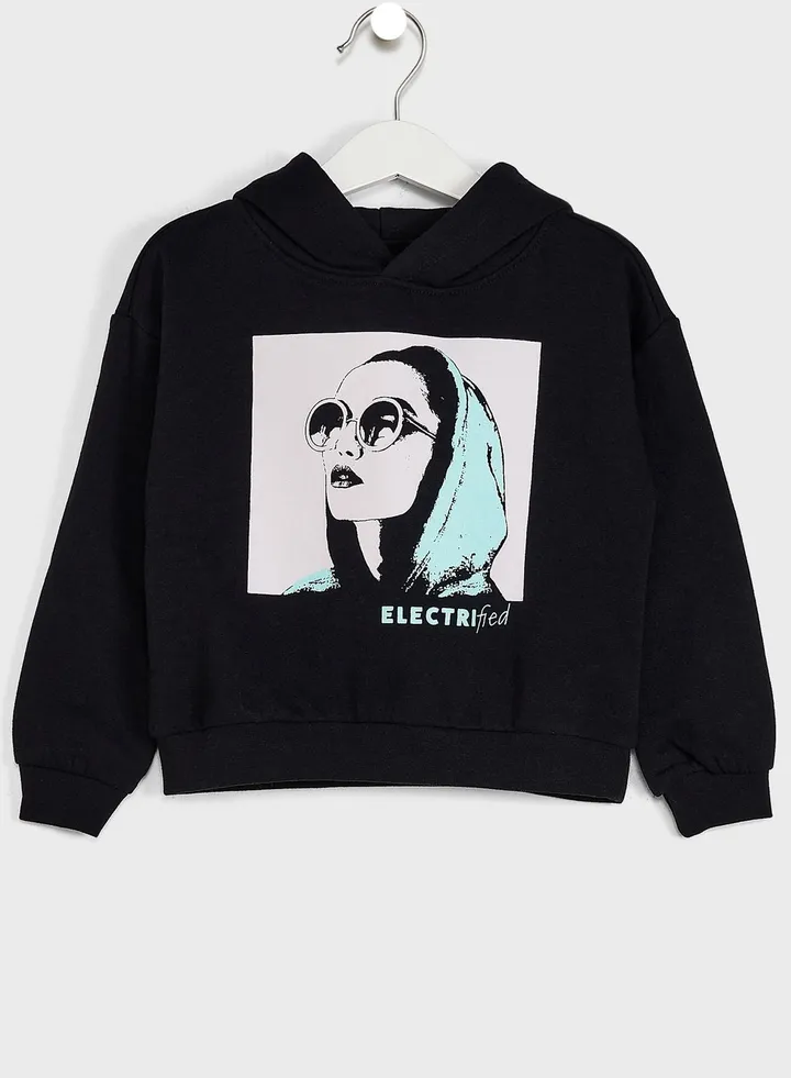 Kids Graphic Print Hoodie