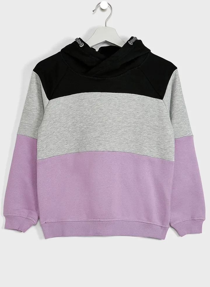 Kids Color Block Hoodie
