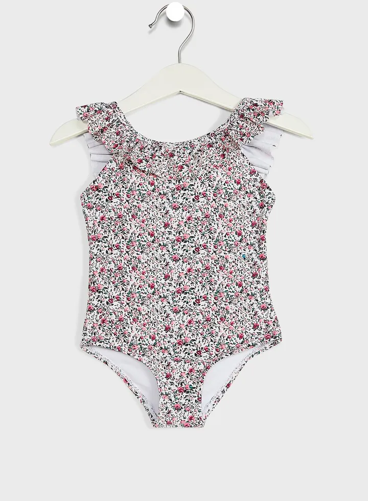 Kids Flower Print Swimsuit