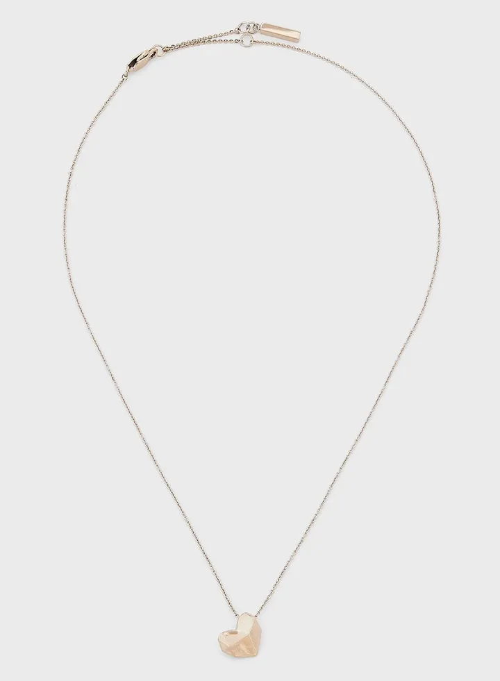 Ionic Plated Carnation Gold Steel Necklace