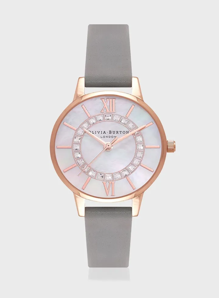 Wonderland Leather Strap Analog Watch