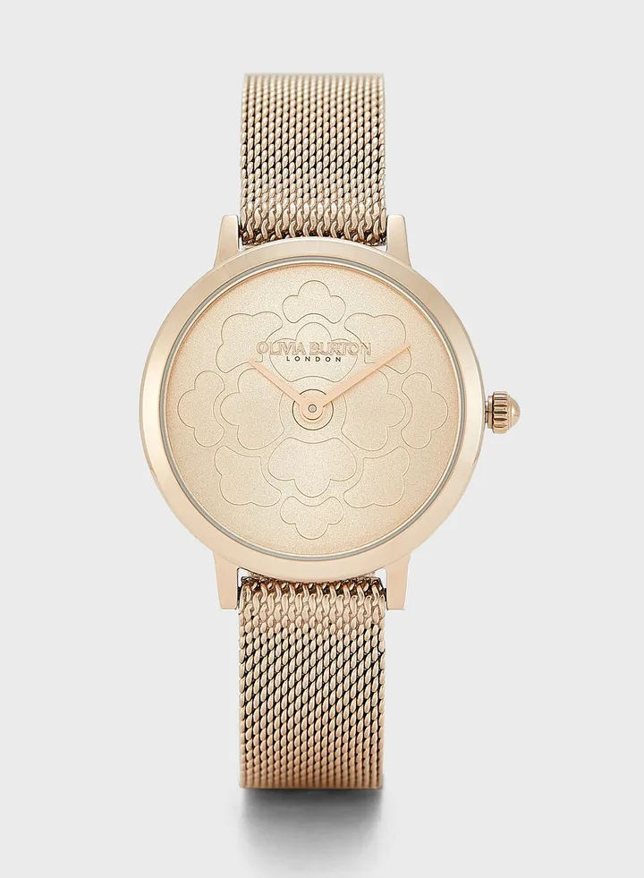Ob Signature Ultra Slim Florals Analog Watch