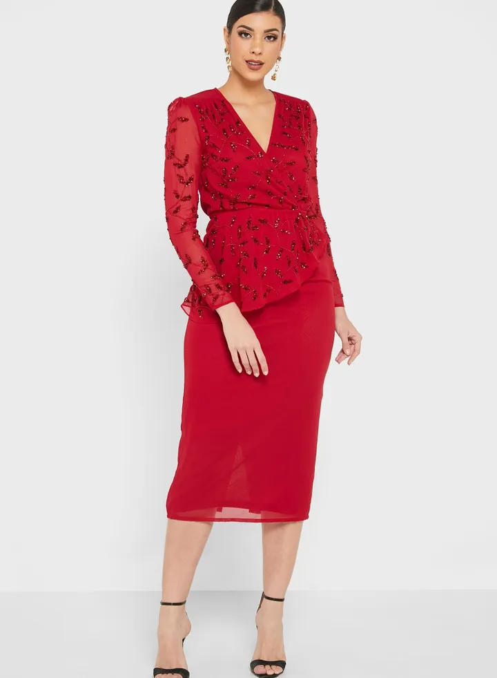 Overlay Wrap Dress
