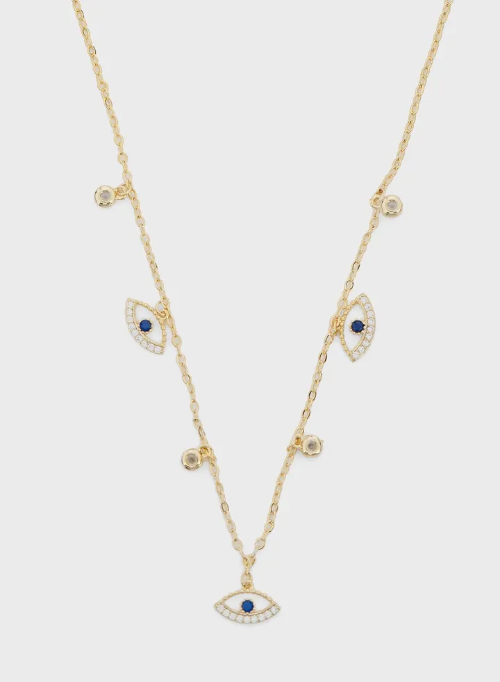 Evil Eye Diamante Necklace