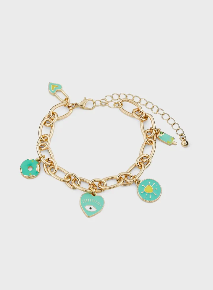 Quirky Charm Chain Bracelet